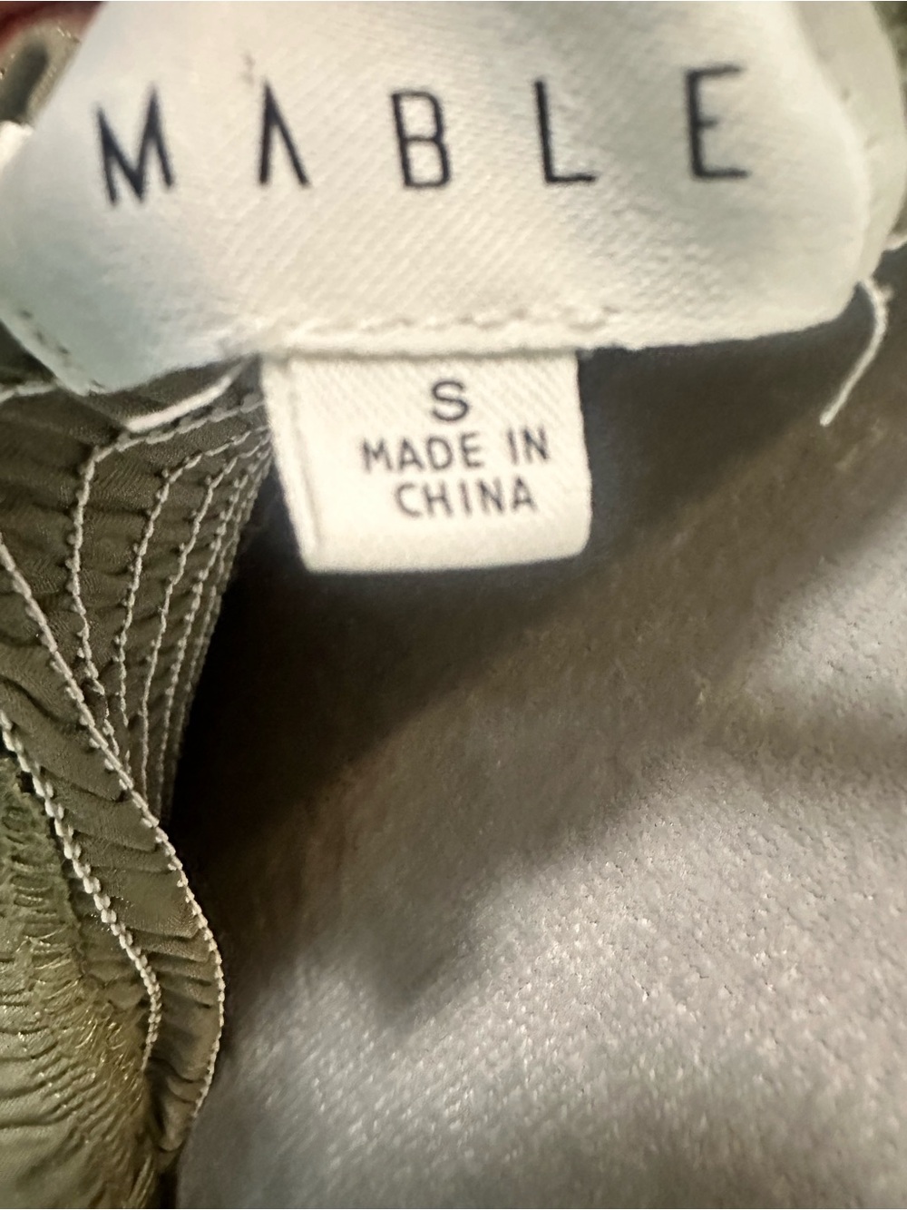 MARBLE Olive Green Smocked Maxi Dress with Ruffle Tiers - Picture 3 of 4